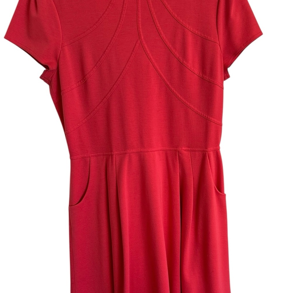 Alex Marie short sleeve salmon fit & flare pocket dress Women L